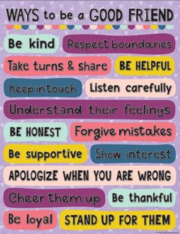 Image of Chart Ways to Be a Good Friend 17″ x 22″”