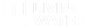 Living Waters Logo - White