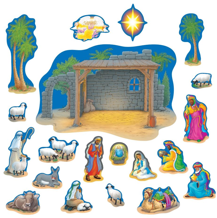 Nativity -Bulletin Board Set - Living Waters Book & Toy Store