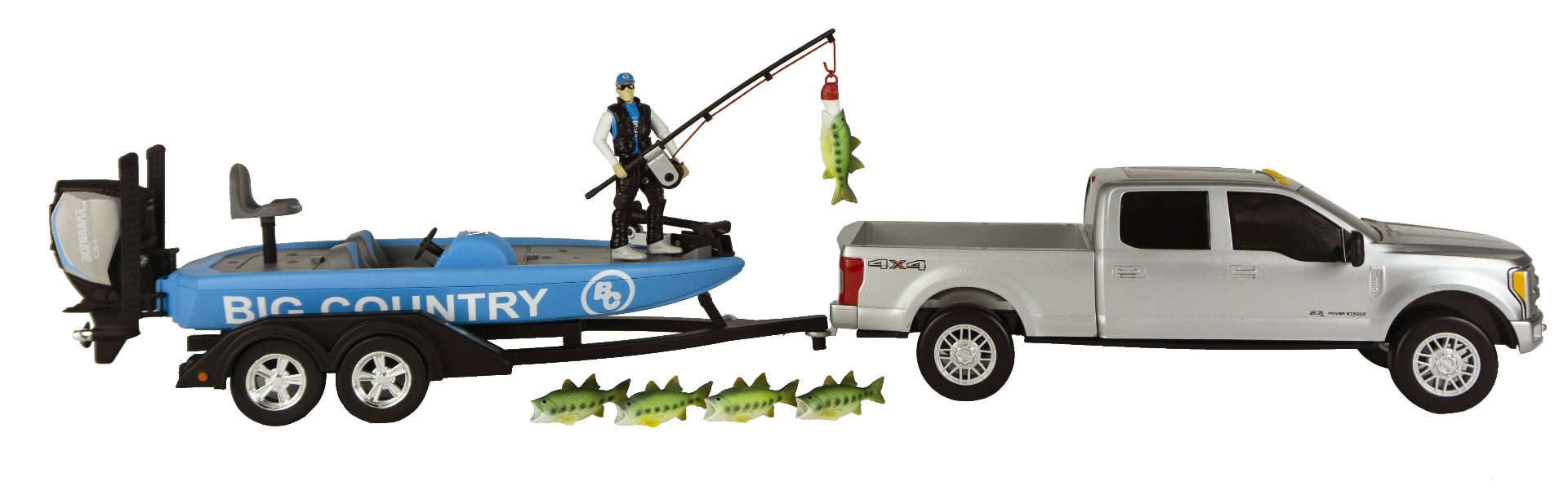 Ford F250 Truck & Bass Fishing Boat Combo - Living Waters Book